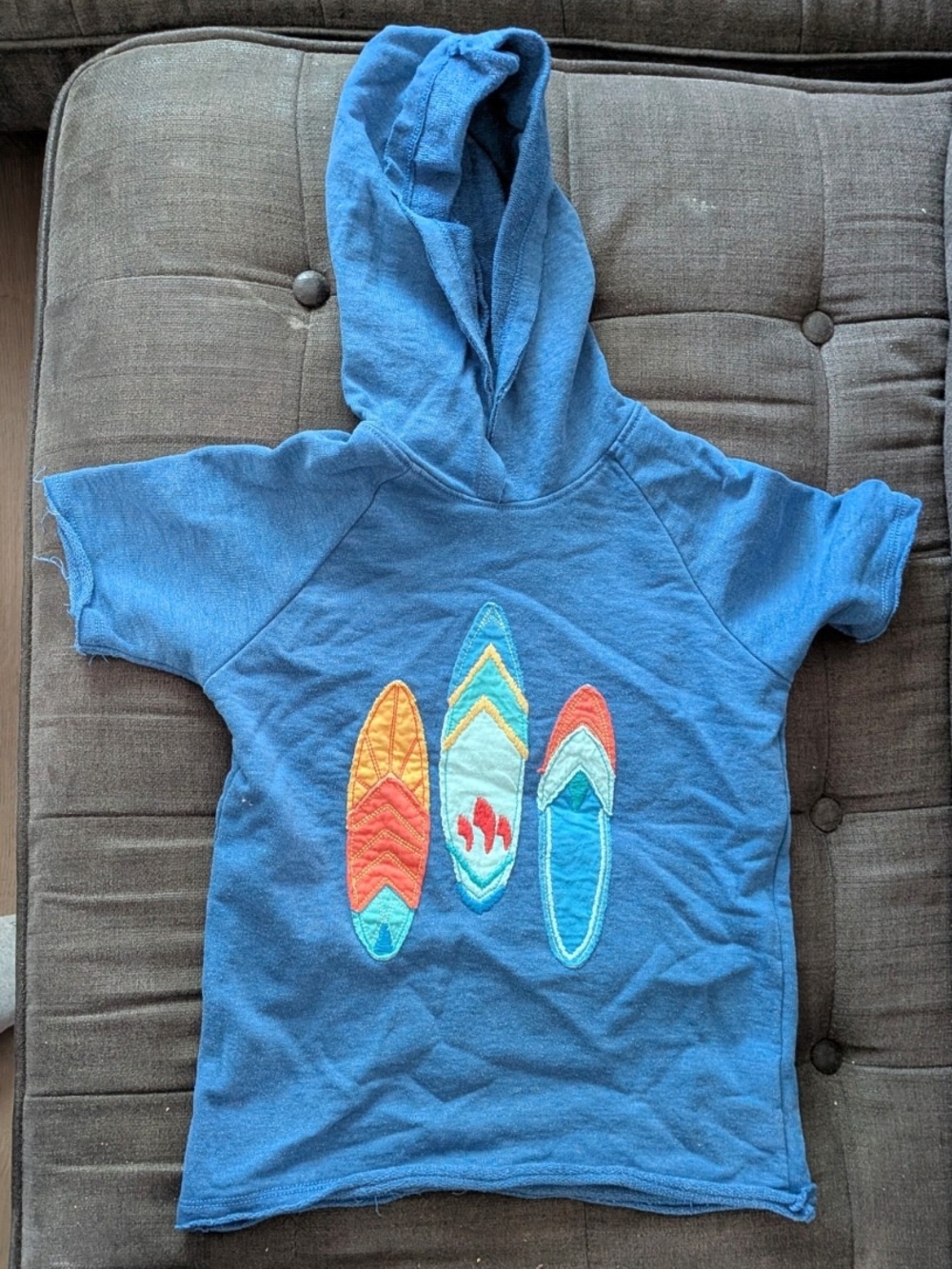 Hatley Size 7 Blue Short Sleeve Surfboard Terry Beach Cover Up